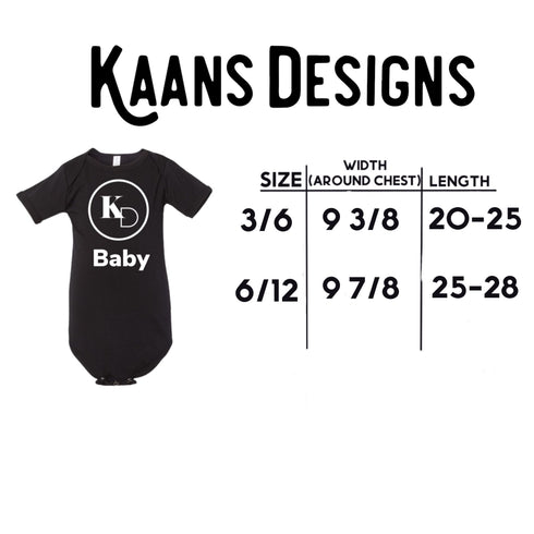 onesie sizing chart for babies